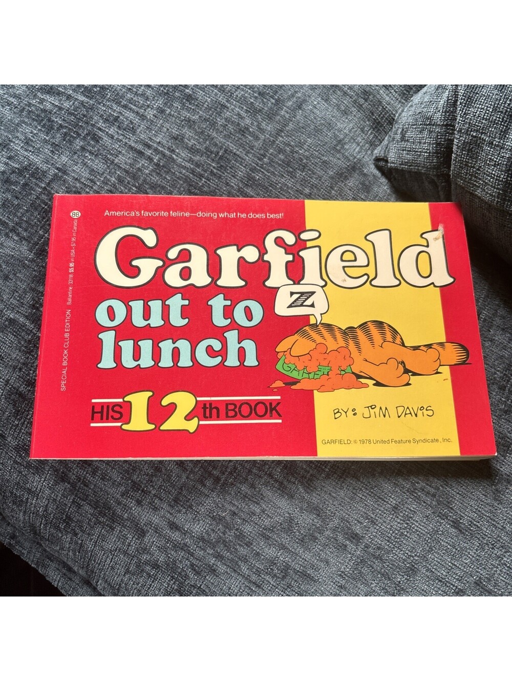 Garfield Out To Lunch: His 12th Book by Jim Davis Good Condition
